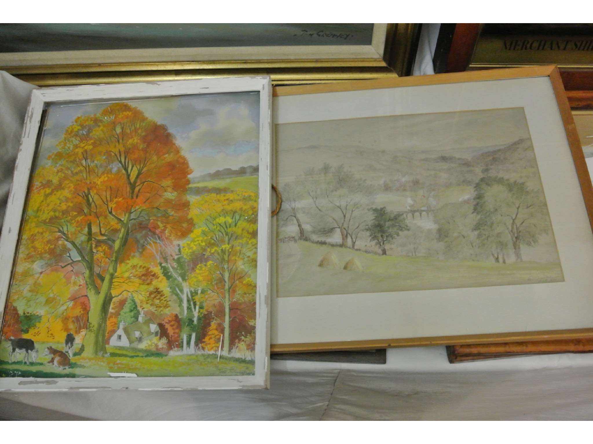 Appraisal: Two early th century watercolours by S J Nash one