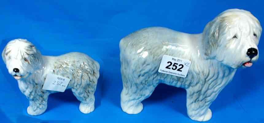 Appraisal: Sylvac Dogs Old English Sheepdogs Crazed with some paint flaking