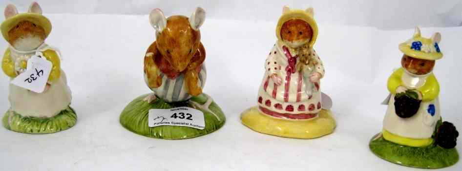 Appraisal: Royal Doulton Brambly Hedge Figures Shell DBH Basil DBH Primrose