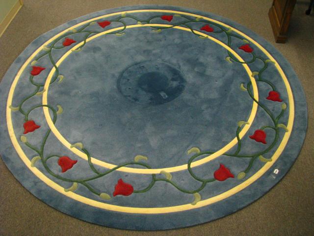 Appraisal: Masland custom round area rug ' diameter nylon face medium