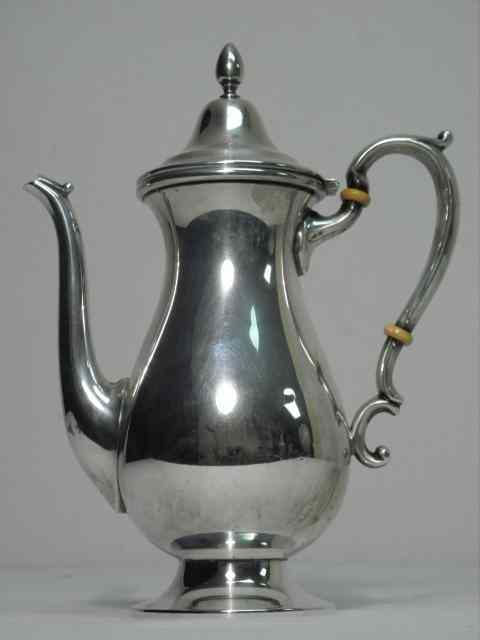 Appraisal: Fisher sterling silver coffee pot with applied handle and fixed