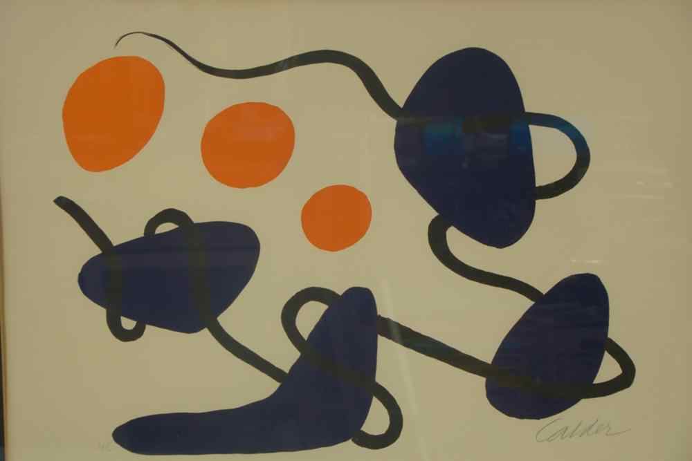 Appraisal: ALEXANDER CALDER AMERICAN - COMPOSITION Color lithograph x in sight