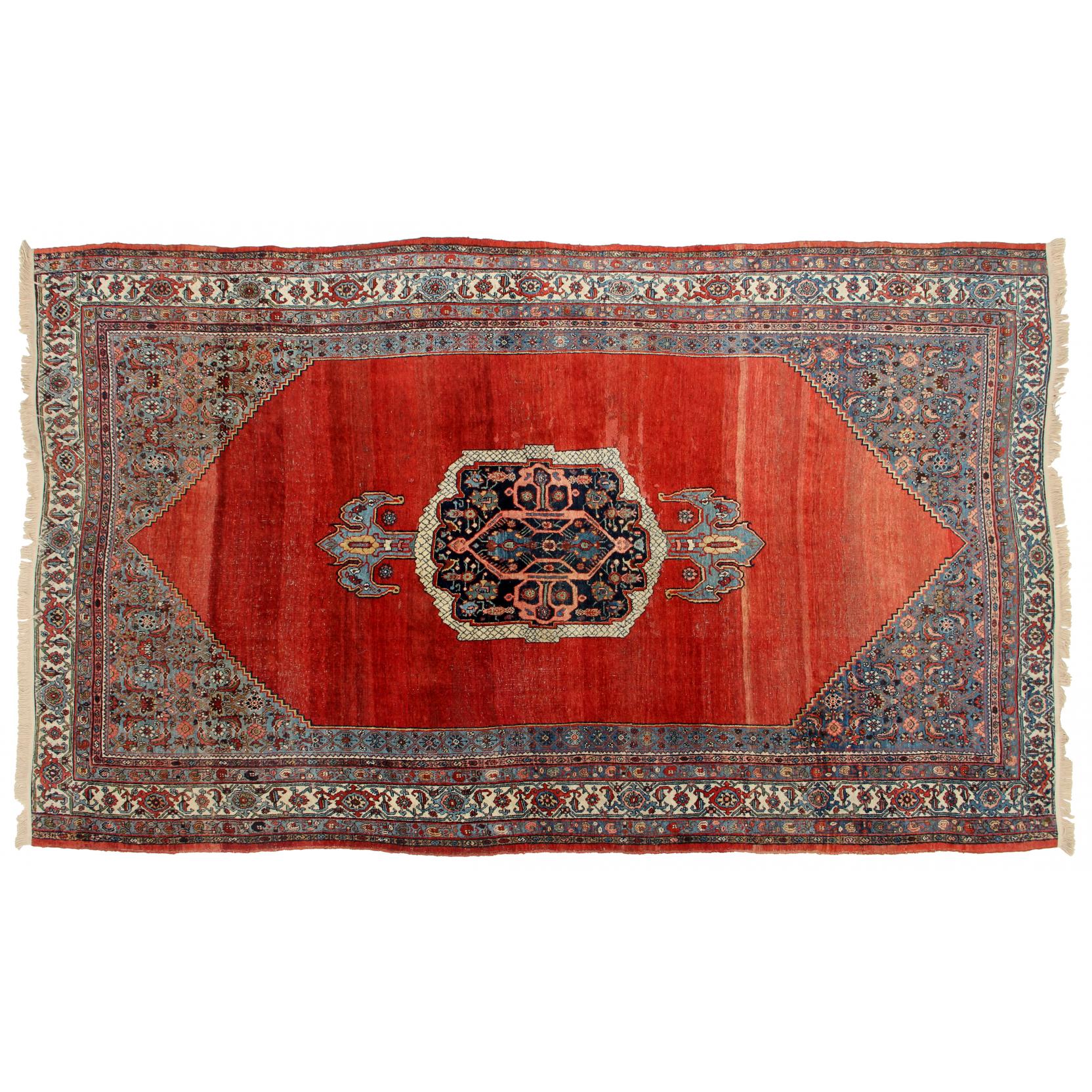 Appraisal: Semi-Antique Persian Bidjar Carpet circa cotton foundation the dark and