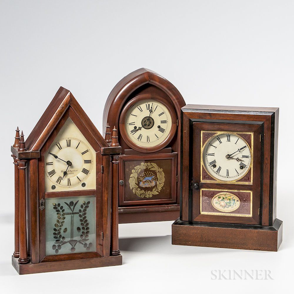 Appraisal: Three American Shelf Clocks Three American Shelf Clocks th century