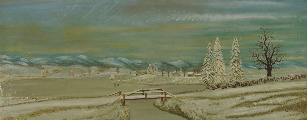 Appraisal: CLINTON W CLAPPAmerican - Winter snow scene Unsigned Identified on