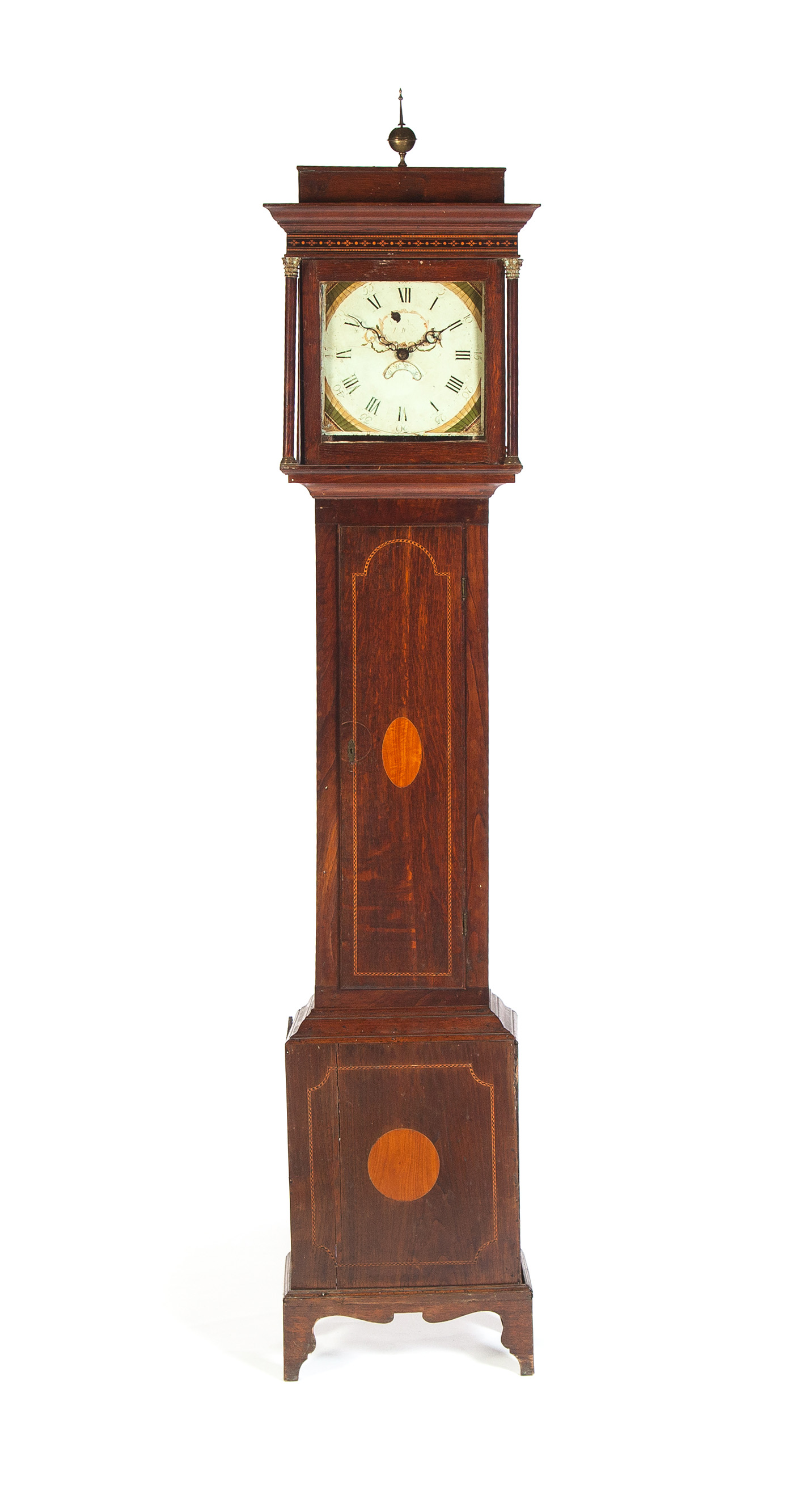 Appraisal: TALL CASE CLOCK WITH INLAYS England st half- th century