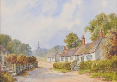 Appraisal: J Douglas British th Century Near Guilford Surrey Watercolor on