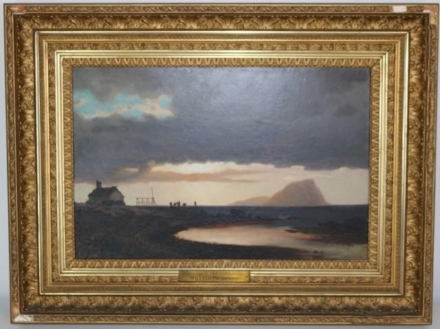 Appraisal: WILLIAM BRADFORD - OIL PAINTING ONBOARD TITLED NEAR CAPE ST