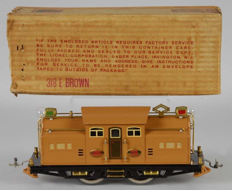 Appraisal: Lionel Standard-Gauge No E State Brown Loco Description American Pre-war