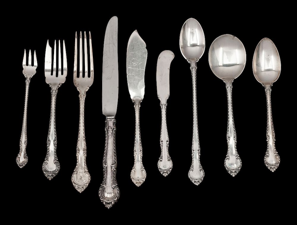 Appraisal: An American Silver Flatware Service An American Silver Flatware Service