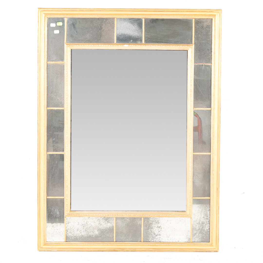 Appraisal: Contemporary giltwood mirror multi-paned border glass with aged appearance Condition