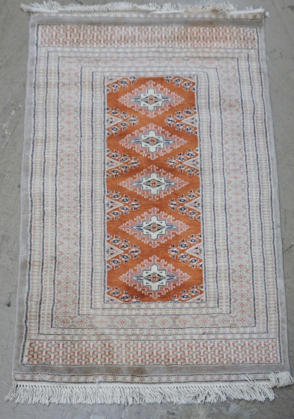 Appraisal: PAKISTAN BOKHARA RUG FT IN X FT INPakistan Bokhara Rug