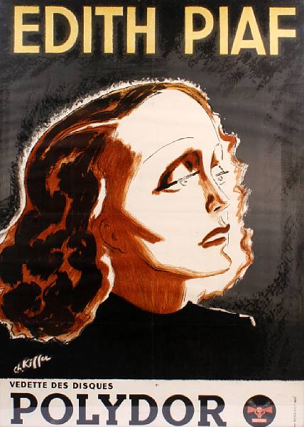 Appraisal: Charles Kiffer French - Edith Piaf Lithograph in colors on