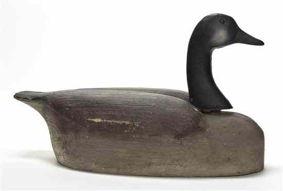 Appraisal: A Carved and Polychrome Decorated Decoy depicting a Canadian goose