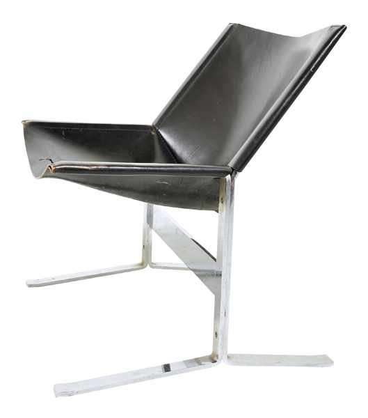 Appraisal: CLEMENT MEADMORE - A SLING CHAIR DESIGNED leather steel