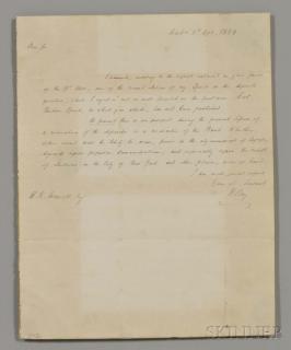 Appraisal: Clay Henry - Autograph Letter Signed April Quarto-format lined laid-paper