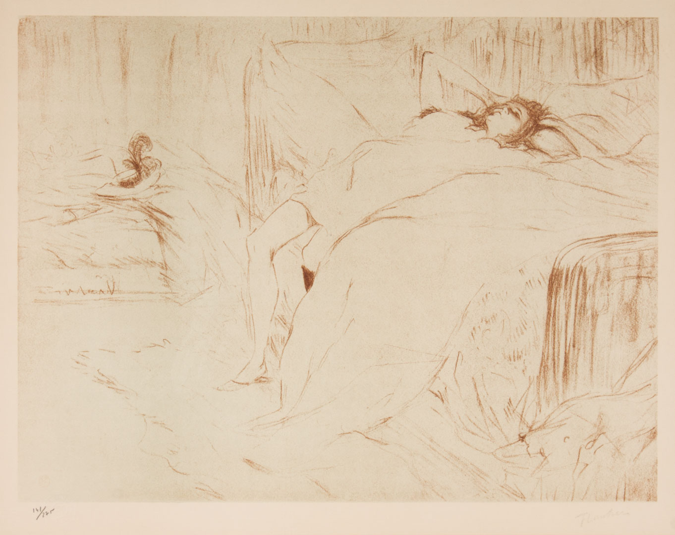 Appraisal: After Toulouse-Lautrec Femme Aldi print After Henri de Toulouse-Lautrec French