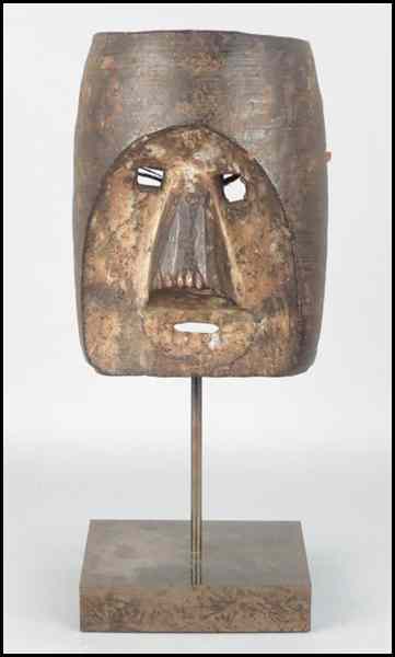 Appraisal: CARVED WOOD MASK ON STAND Height '' mask Condition No