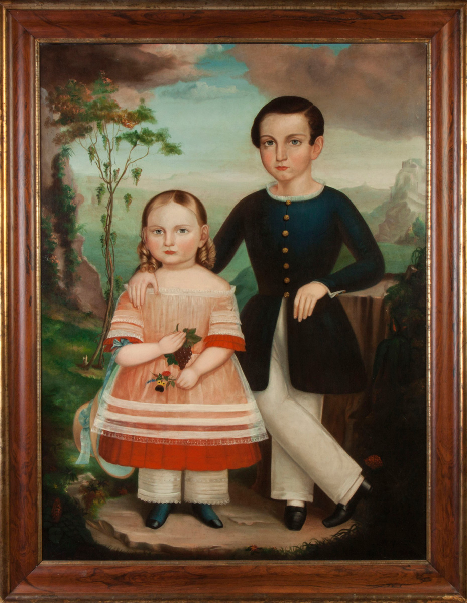 Appraisal: Calvin Balis American D Double Portrait of the Howes Children