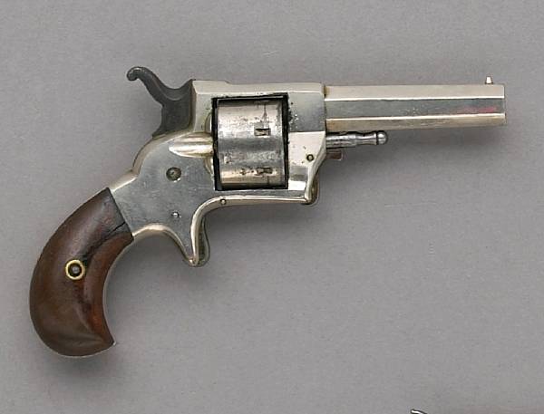 Appraisal: A scarce E Prescott humped frame pocket revolver Serial no