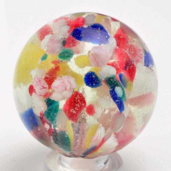 Appraisal: -Lobed Paperweight Cloud Marble Description Four lobed cloud in multiple