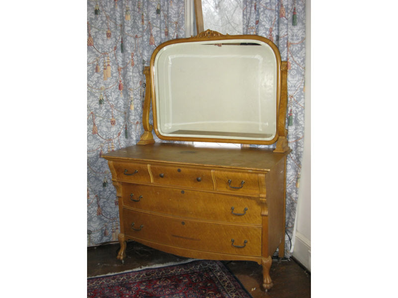 Appraisal: Vintage Bird's Eye Maple Dresser mid th c rectangular top