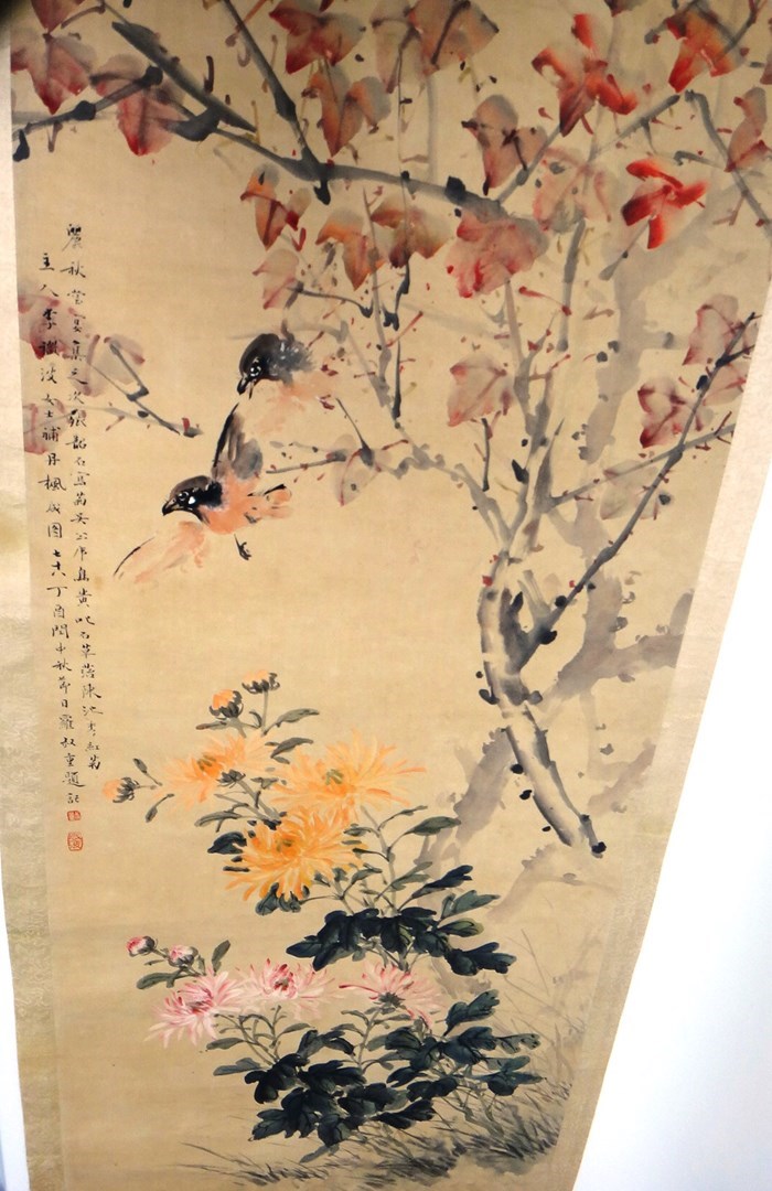 Appraisal: A Chinese scroll painting th century watercolour on paper signed