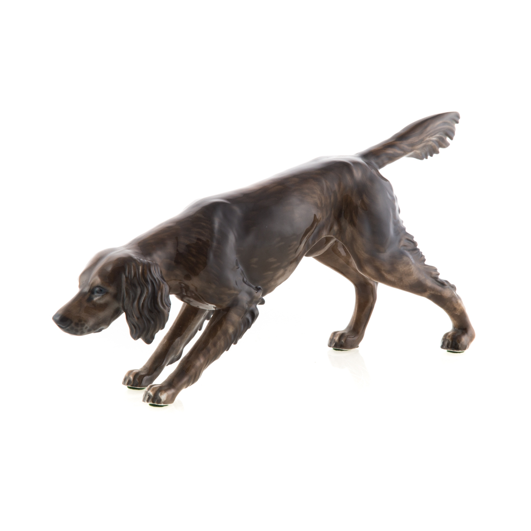 Appraisal: Rosenthal porcelain setter dog in L Condition No apparent faults