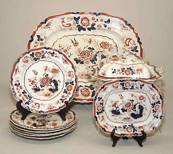 Appraisal: An English ironstone dinner service in an Imari pattern second