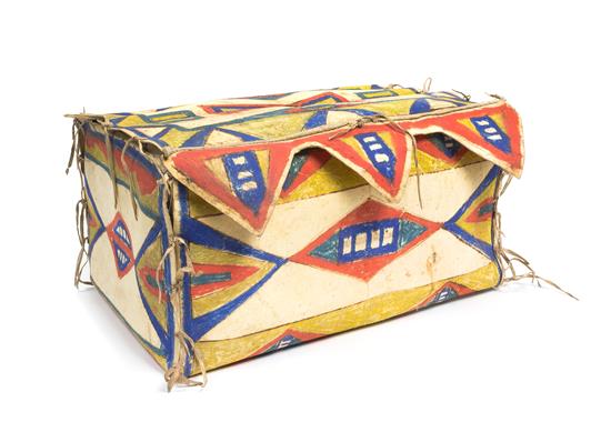 Appraisal: Sale Lot A Sioux Lakota Parfleche Box circa Height x