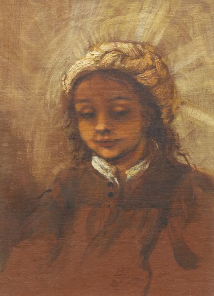 Appraisal: BJ Sargent American th Century x Portrait of a Girl