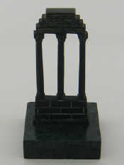 Appraisal: A patinated bronze model of a Graeco-Roman temple colonnade on