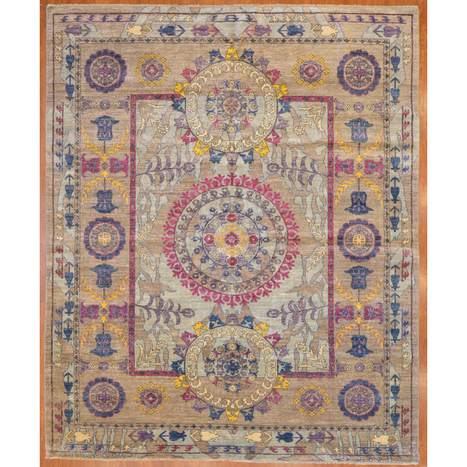 Appraisal: PAK KAZAK RUG PAKISTAN X Modern hand-knotted wool pile