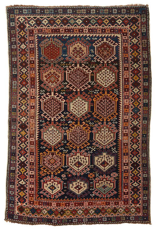 Appraisal: Shirvan Rug East Caucasus early th century blue field with