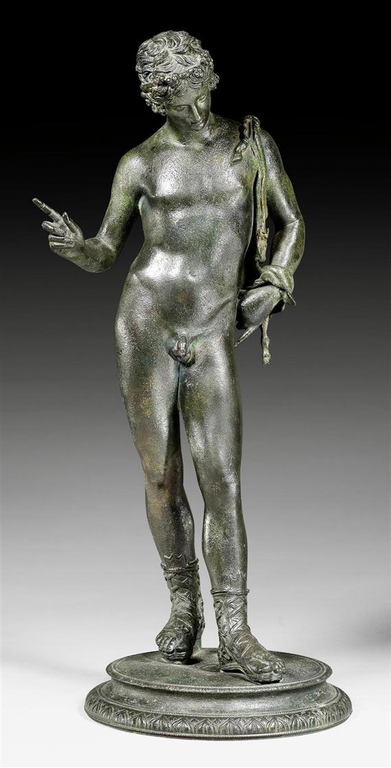 Appraisal: BRONZE FIGURE OF THE YOUNG BACCHUS after designs from antiquity