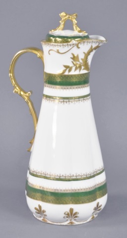 Appraisal: Limoges Chocolate PotMarked GDA Limoges H