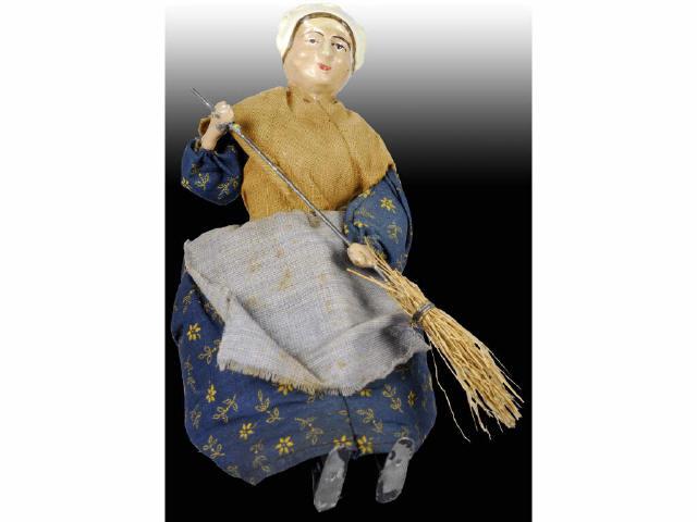 Appraisal: French Martin Tin Wind-Up Broom Lady Description Original clothing and