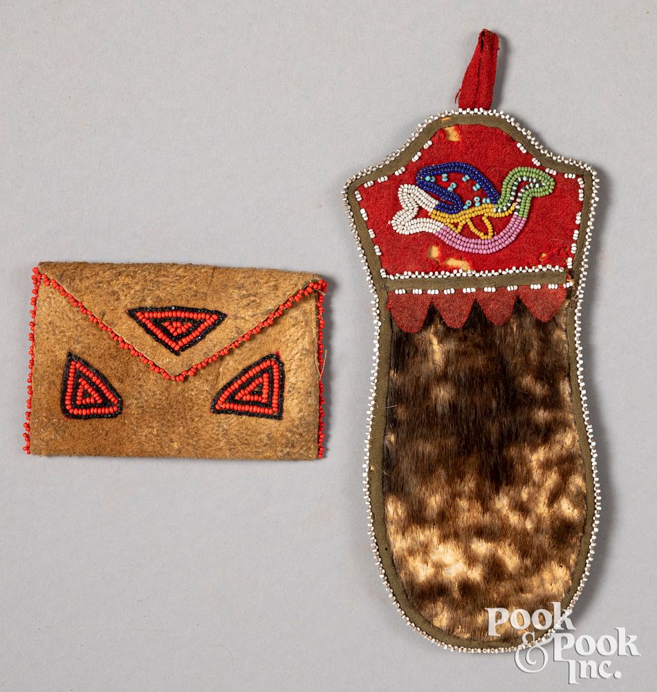 Appraisal: Two pieces of Native American Indian beadwork Two pieces of