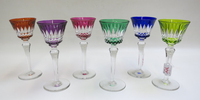 Appraisal: SET OF SIX BACCARAT PICCADILLY CUT CRYSTAL STEMWARE The set