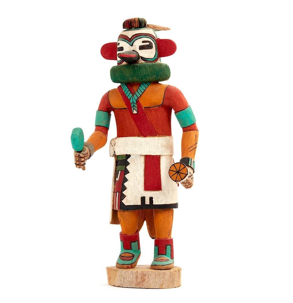 Appraisal: Hopi Peacock Kachina Tawa Kouna Delores Adams Hopi Peacock Kachina