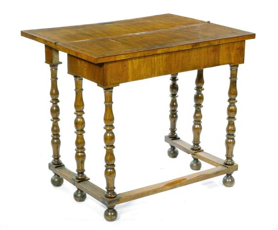 Appraisal: A GAMES TABLE Baroque style probably German Burled walnut and