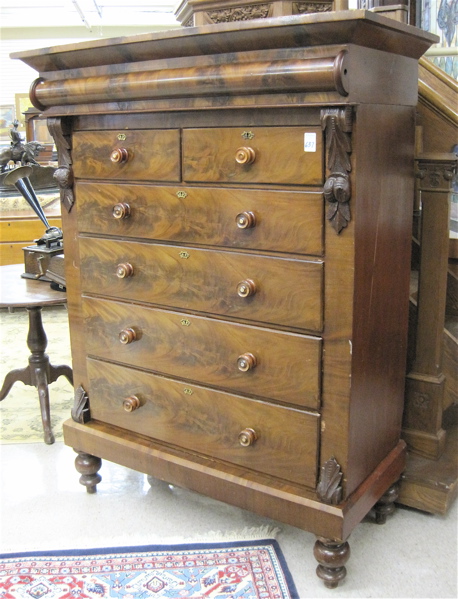 Appraisal: VICTORIAN MAHOGANY TALL CHEST Scottish th century The tall chest