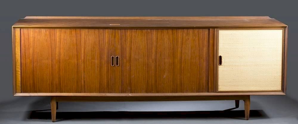 Appraisal: Danish stereo cabinet A Danish stereo cabinet Mid th century