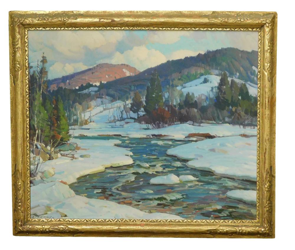 Appraisal: Aldro Thompson Hibbard American - Winter Landscape oil on canvas