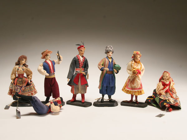 Appraisal: Bernard Ravca -Paris-New York- original hand made paper mache dolls