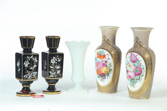 Appraisal: GROUP OF VASES Continental th century Pair of porcelain vases