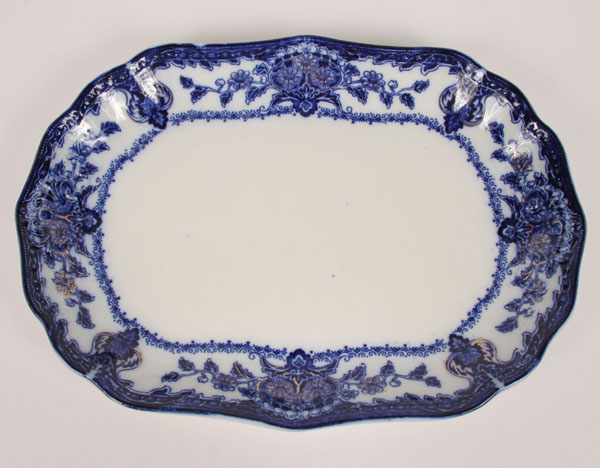 Appraisal: Flow Blue New Wharf platter Seville pattern raised surface with