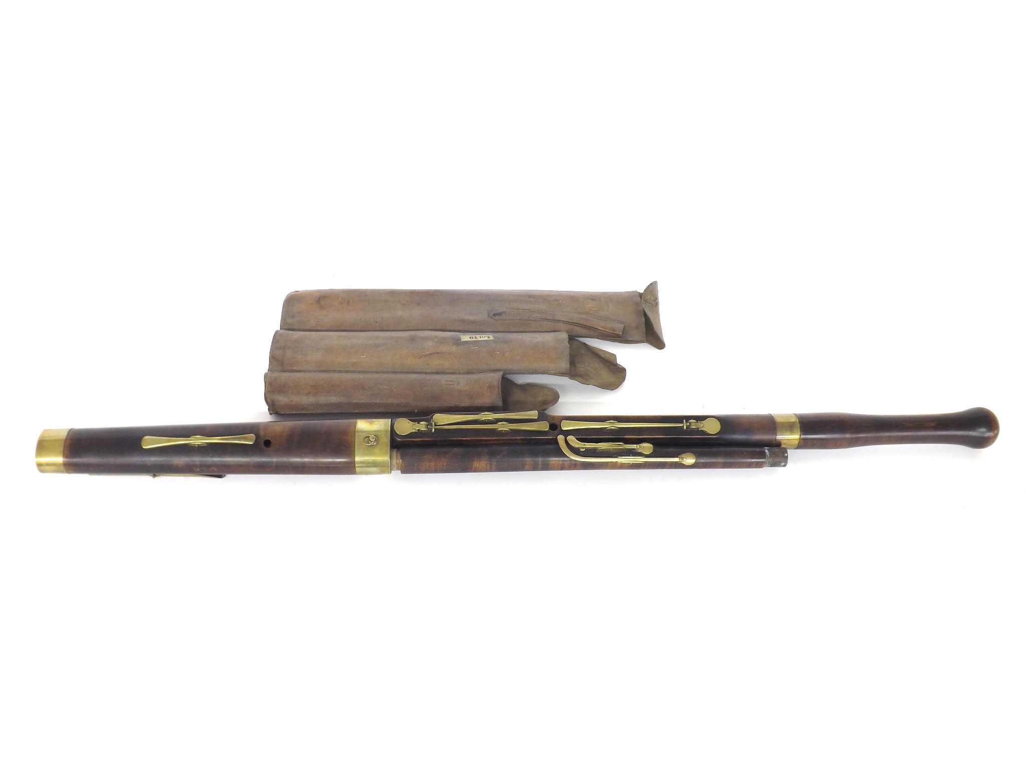 Appraisal: English pearwood bassoon circa by and stamped W Milhouse London