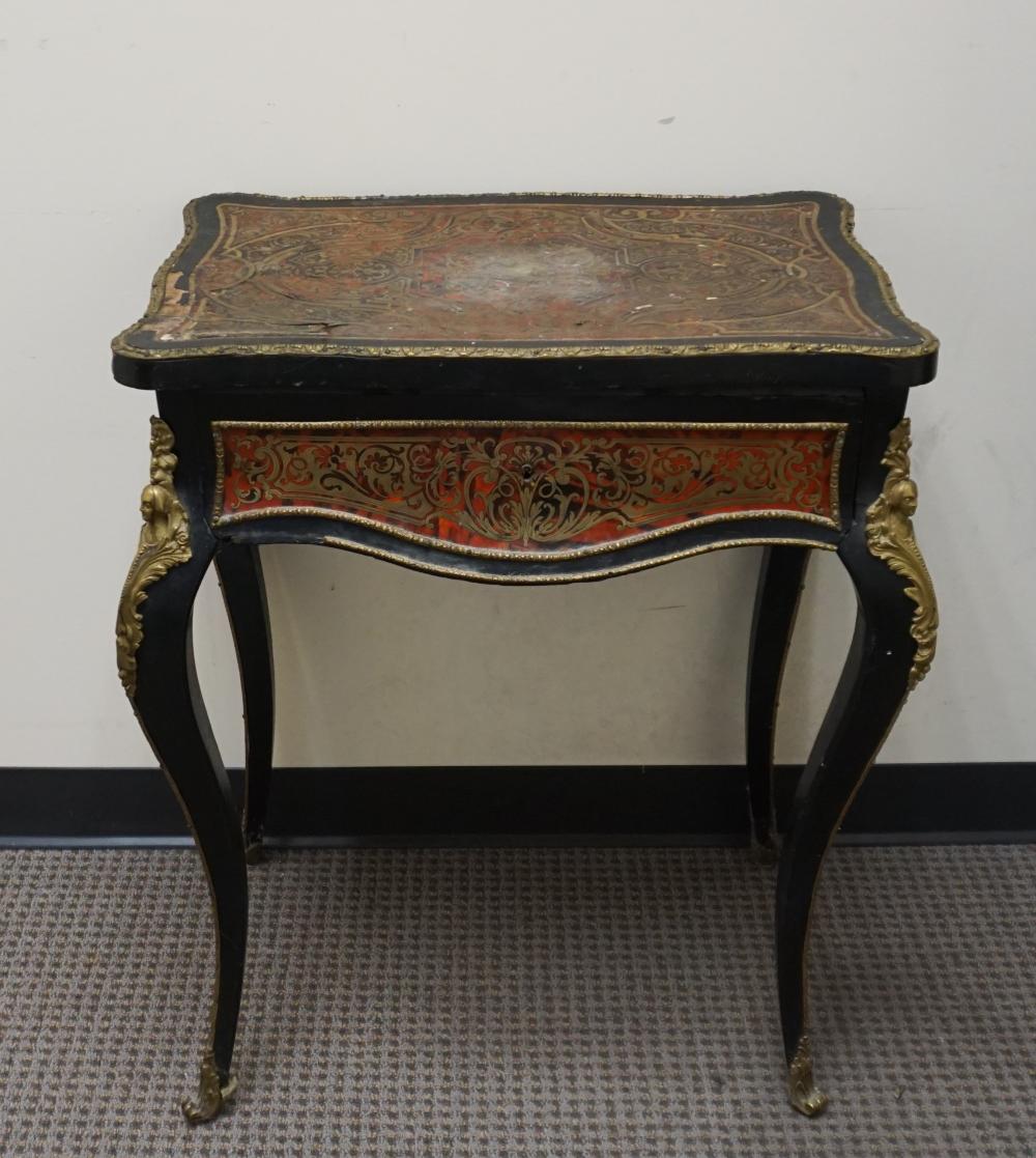 Appraisal: NAPOLEON III ORMOLU MOUNTED AND BOULLE MARQUETRY EBONIZED WOOD WORK