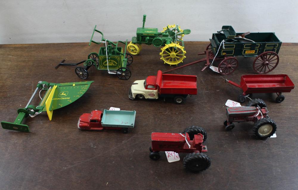 Appraisal: COLLECTION OF NINE FARM RELATED TOYS including John Deere die